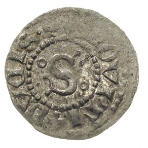 Siemowit IV 1374-1425, trzeciak, Płock, Aw: Litera S z ...