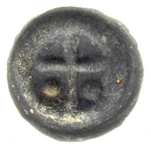 brakteat ok. 1317-1328, Krzyż łaciński, u dołu po bokac...