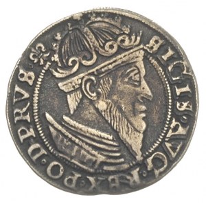 trojak 1557, Gdańsk, popiersie króla w obwódce, Iger G....
