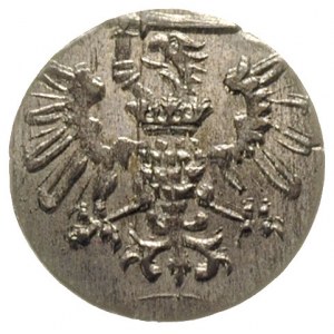 denar 1573, Gdańsk, kartusz tarczy herbowej z 12 łukami...
