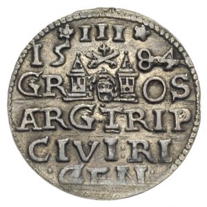 trojak 1584, Ryga, Iger R.84.1.c (R1), Gerbaszewski 4