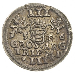 trojak 1586, Wilno, herb Prus pod popiersiem króla, Ige...