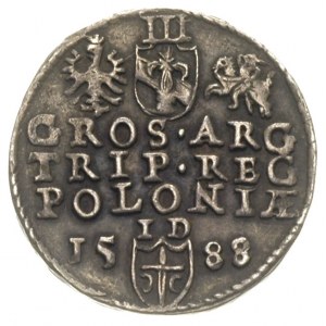 trojak 1588, Olkusz, odmiana z literami CR przy koronie...