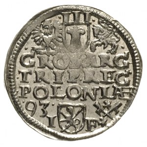 trojak 1593, Poznań, Iger P.93.1.a, ładnie zachowany