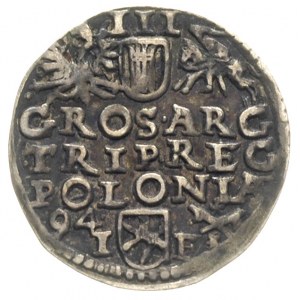 trojak 1594, Poznań, data z lewej strony monety, Iger P...