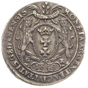 talar 1649, Gdańsk, odmiana z małą głową króla, 28.36 g...