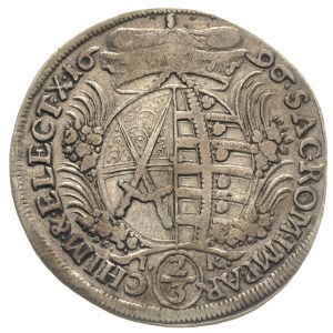 2/3 talara (gulden) 1696, Drezno, Dav. 817, moneta przy...