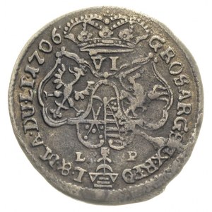 szóstak 1706 , Grodno, (Moskwa?), Ivanauskas 2A4-3, rza...