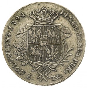 talar 1794, Warszawa, 24.15 g, krótsza gałązka lauru z ...