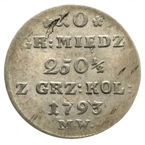 10 groszy miedzianych 1793, Warszawa, Plaga 239, minima...