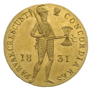 dukat 1831, Warszawa, kropka przed pochodnią, złoto 3.4...
