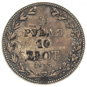 1 1/2 rubla = 10 złotych 1835, Warszawa, Plage 320, Bit...