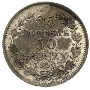 25 kopiejek = 50 groszy 1850, Warszawa, Plage 388, Bitk...