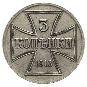 3 kopiejki 1916 / A, Berlin, Parchimowicz 3.a, pięknie ...