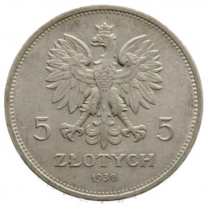 5 złotych 1930, Warszawa, Sztandar, Parchimowicz 115.a