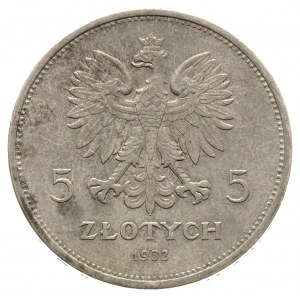 5 złotych 1932, Warszawa, Nike, Parchimowicz 114.e, del...