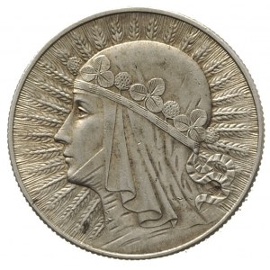 5 złotych 1932, Anglia, Głowa kobiety, Parchimowicz 116...