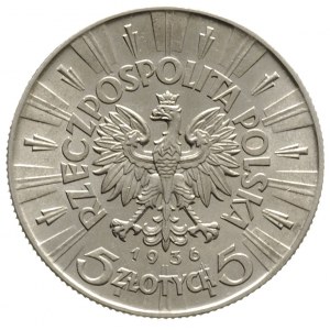 5 złotych 1936, Warszawa, Józef Piłsudski, Parchimowicz...