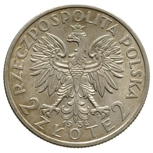2 złote 1934,Warszawa, Głowa kobiety, Parchimowicz 110....