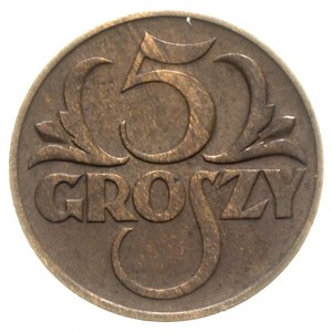 5 groszy 1934, Warszawa, Parchimowicz, 103.f, rzadkie, ...
