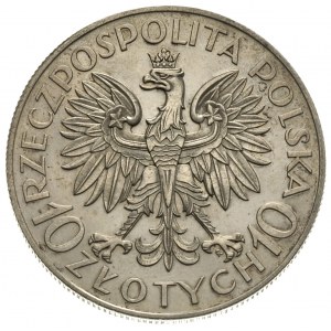 10 złotych 1933, Jan III Sobieski, bez napisu PRÓBA, sr...