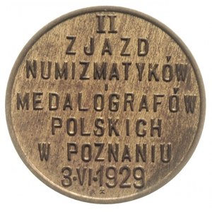 5 groszy 1929, Warszawa, moneta wybita dla uczestników ...