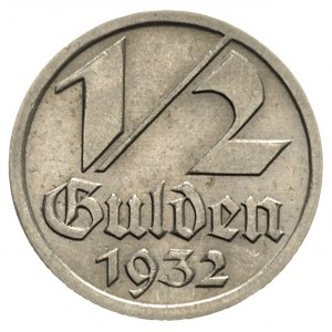 1/2 guldena 1932, Berlin, Parchimowicz 60, piękny egzem...