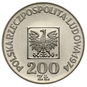 200 złotych 1974, XXX Lat PRL, srebro, Parchimowicz 304...