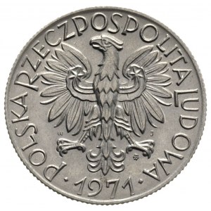 5 złotych 1971, Warszawa, Rybak, Parchimowicz 220.d, rz...