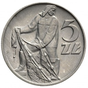 5 złotych 1971, Warszawa, Rybak, Parchimowicz 220.d, rz...