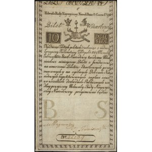 10 złotych polskich 8.06.1794, seria C, Miłczak A2, Luc...