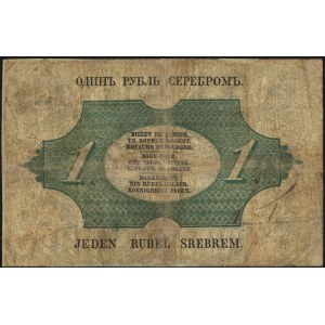 1 rubel srebrem 1851, seria 81, podpisy J. Tymowski i  ...