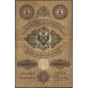 1 rubel srebrem 1866, seria 210, numeracja 8-mio cyfrow...
