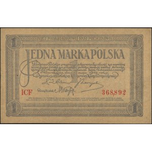 1 marka polska 17.05.1919, seria ICF, Miłczak 19b, Luco...