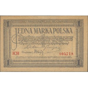 1 marka polska seria ICH (I-), 5 marek polskich seria O...