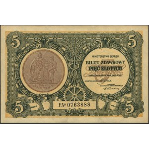 5 złotych 1.05.1925, seria E, Miłczak 61, Lucow 710 (R4...