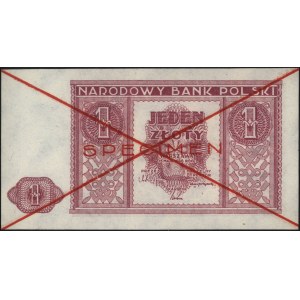1 złoty 15.05.1946, bez oznaczenia serii, czerwony nadr...