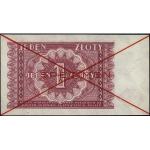 1 złoty 15.05.1946, bez oznaczenia serii, czerwony nadr...