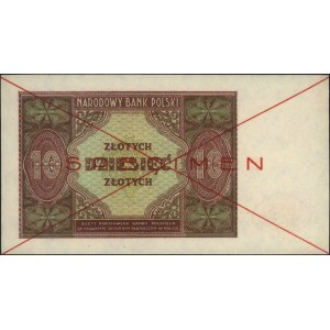 10 złotych 15.05.1946, bez oznaczenia serii, czerwony n...