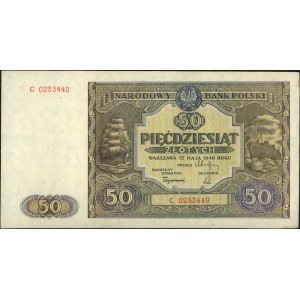 50 złotych 15.05.1946, seria C, Miłczak 128a