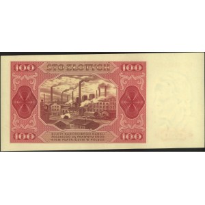 100 złotych 1.07.1948, seria GS, bez ramki wokół nomina...