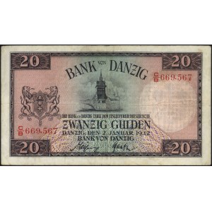 20 guldenów 2.01.1932, seria C/B, Miłczak G51c, Ros. 84...