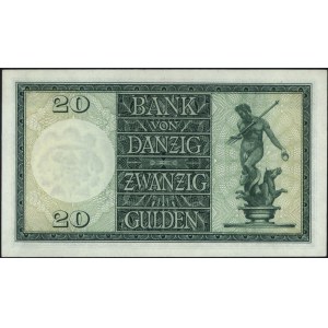 20 guldenów 1.11.1937, seria K, Miłczak G53a, Ros. 844a...