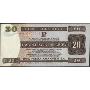 Bon Towarowy PKO SA, 20 dolarów 1.10.2010, seria HH, Mi...