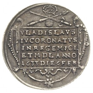 Władysław IV, medal koronacyjny (żeton) 1633 r., Aw: W ...