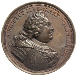 August III, medal autorstwa H. F. Wermutha wybity na pa...