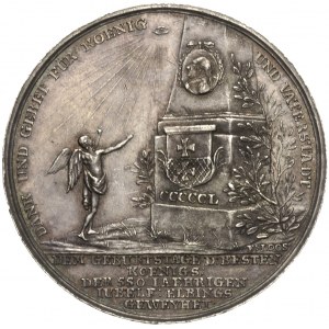 Fryderyk Wilhelm II, medal pamiątkowy sygnowany F LOOS ...