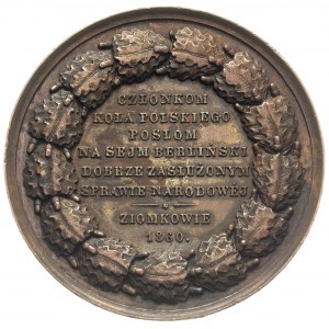 Tadeusz Reytan, medal autorstwa F. Belowa ofiarowany po...