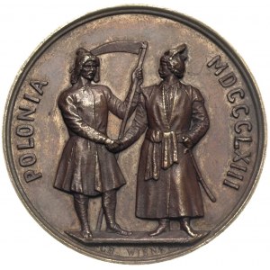 pamiątka Powstania Styczniowego 1863 r., medal sygnowan...