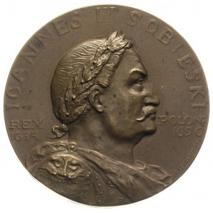 Jan III Sobieski medal jednostronny autorstwa St. R. Le...